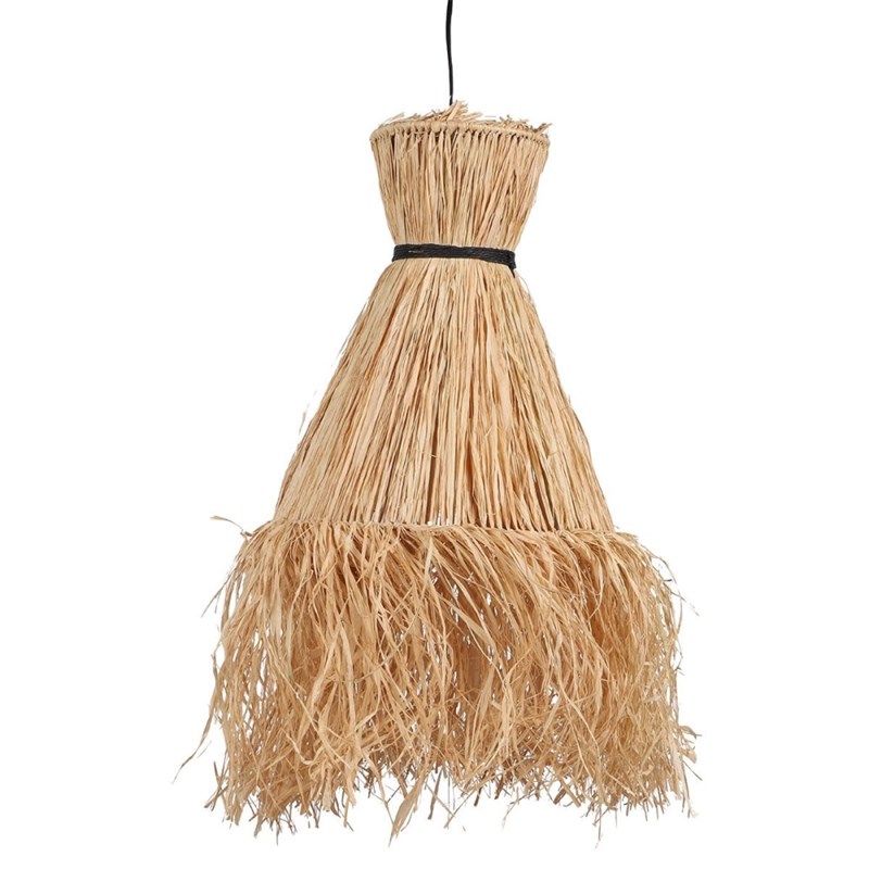 Decoratie - Suspension palma raphia franges h70