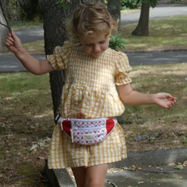 Sac banane enfant made in france -fraise