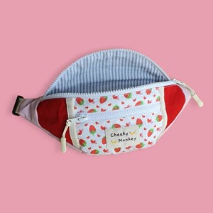 Sac banane enfant made in france -fraise