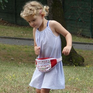 Sac banane enfant made in france -fraise