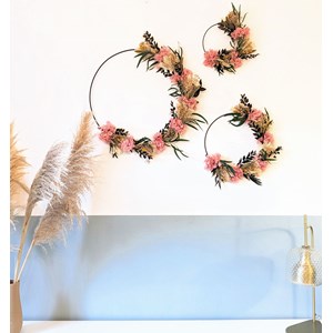 Couronne murale de fleurs séchées d20cm
