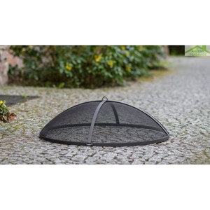 Pare-feu rond en acier noir ø 80 cm