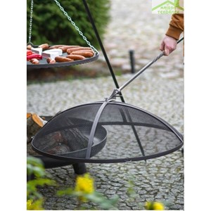 Pare-feu rond en acier noir ø 80 cm