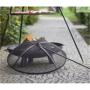 Pare-feu rond en acier noir ø 80 cm