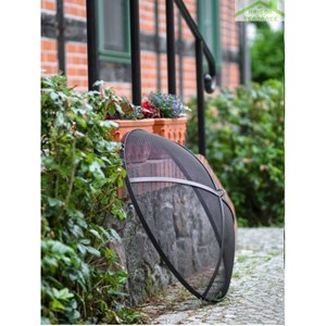 Pare-feu rond en acier noir ø 80 cm