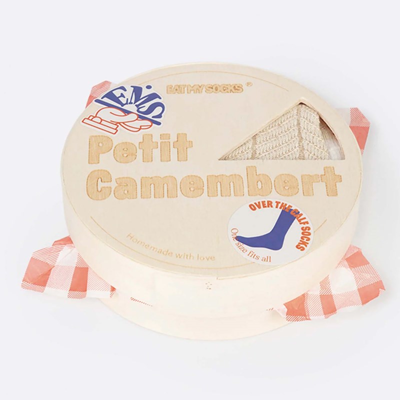 Chaussettes eat my socks camembert