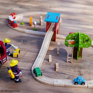 Circuit de train caserne de pompiers