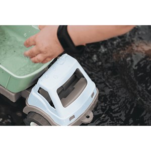 Camion benne en bioplastique vert