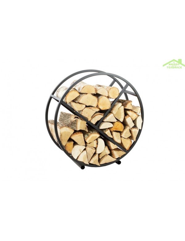 Cook - Maison De La Tendance - Rack à bûches rond tsitsi en acier 80 cm