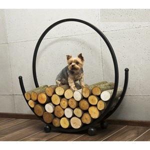 Range-bûches rond spiral en acier ø 80cm