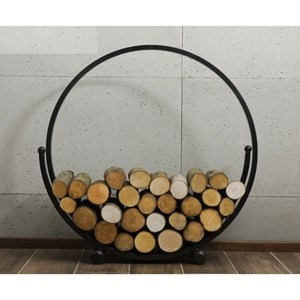 Range-bûches rond spiral en acier ø 80cm