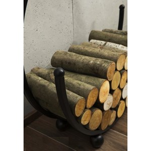 Range-bûches rond spiral en acier ø 80cm