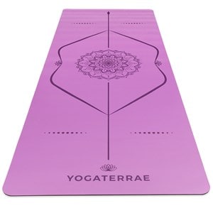 Tapis yoga lavande pu-caoutchouc mandala