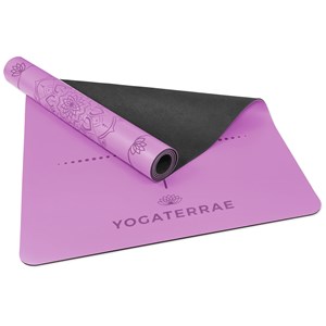 Tapis yoga lavande pu-caoutchouc mandala
