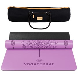 Tapis yoga lavande pu-caoutchouc + sac