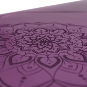 Tapis de yoga violet pu-caoutchouc + sac