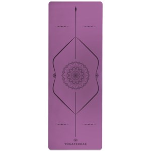 Tapis de yoga violet pu-caoutchouc + sac