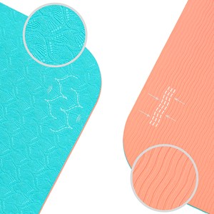 Tapis yoga turquoise corail tpe + sangle