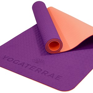 Tapis yoga violet corail tpe sangle sac
