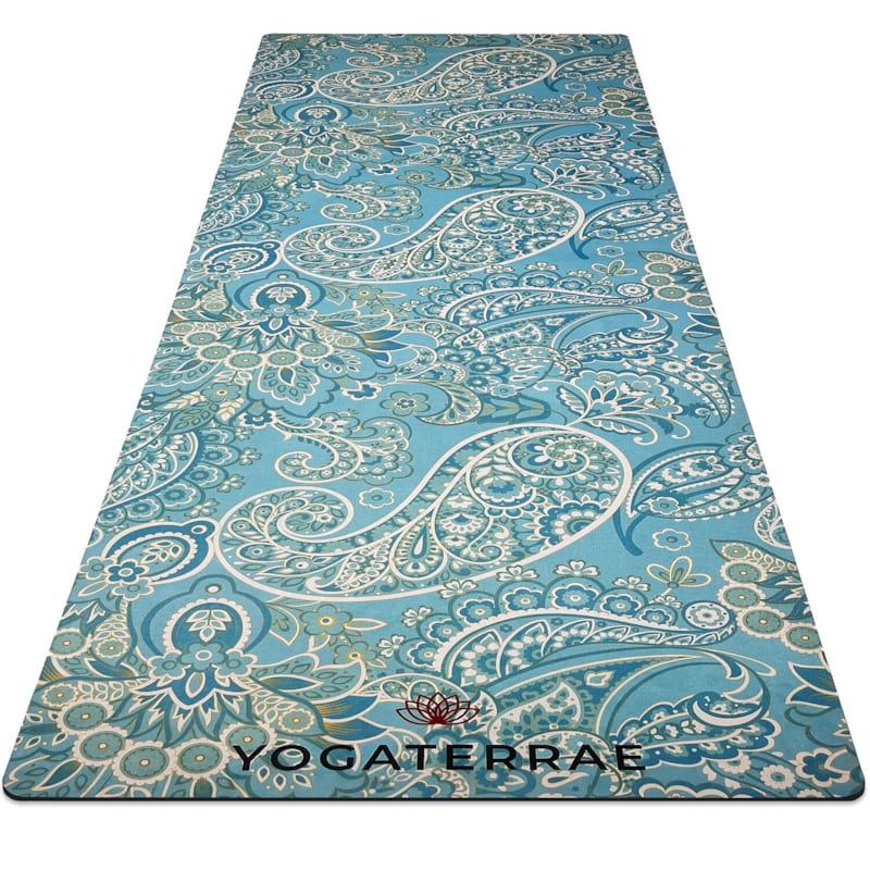 YOGATERRAE - Tapis yoga paisley suédé caoutchouc voy.