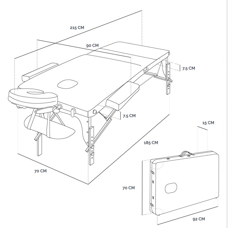 Table de massage - 3 zones (Vivezen) - Image 1