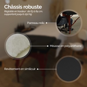 Table de massage - 3 zones