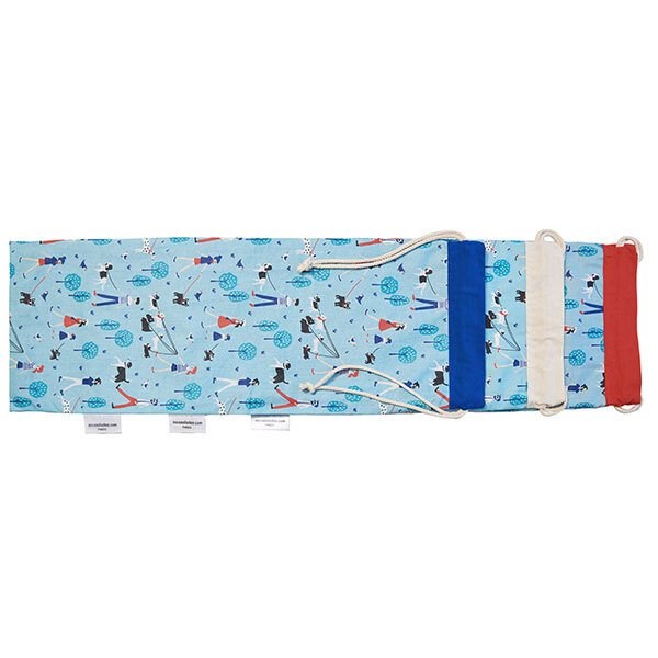 Sac à pain bleu blanc rouge transport