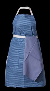 Tablier en coton adulte kristo bleu