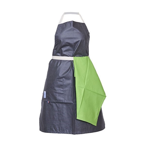 Tablier en coton adulte gris anthracite