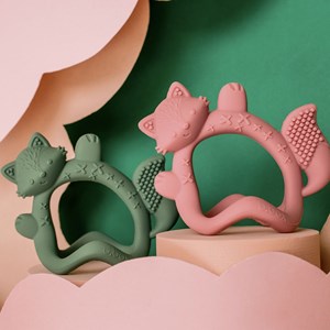 Bracelet dentition silicone bébé vert