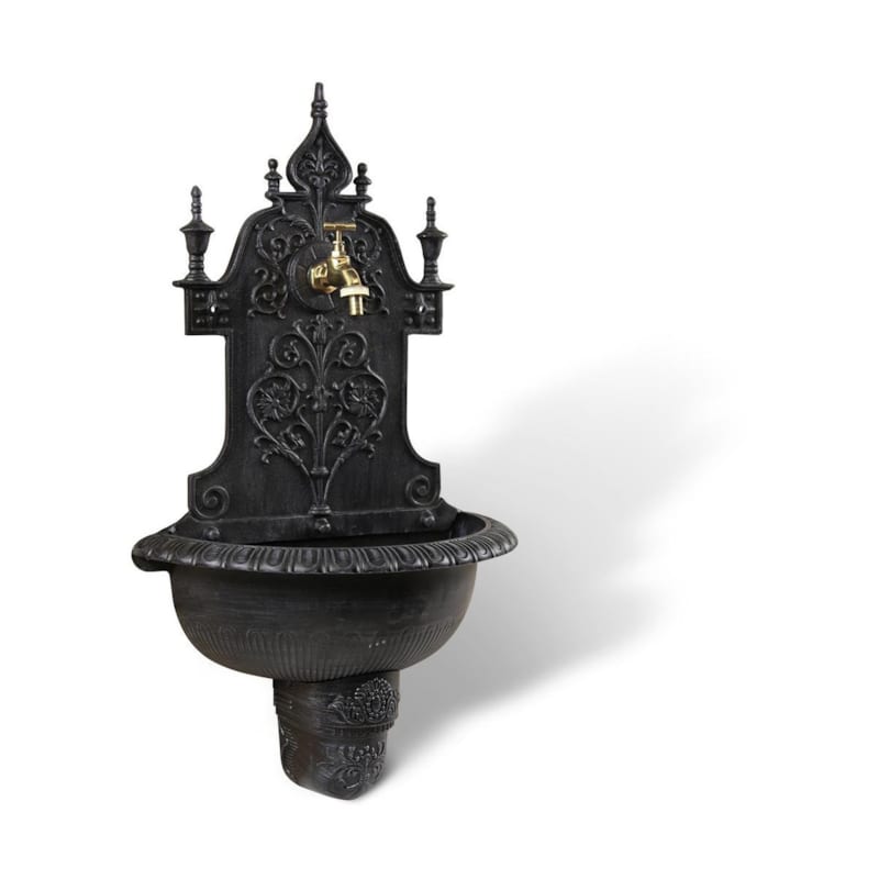 Fontaine de jardin aluminium gris -