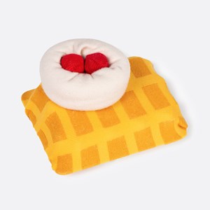 Chaussettes eat my socks gaufre
