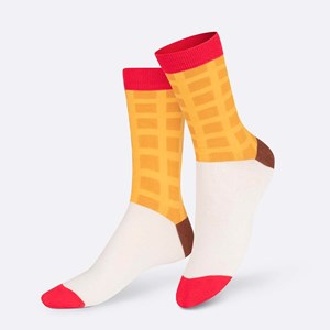 Chaussettes eat my socks gaufre