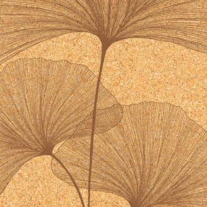 Tapis yoga rond ginkgos liège-caoutchouc