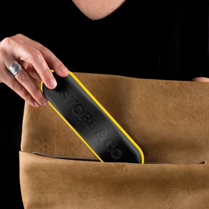 Set couverts inox et étui jaune guzzini