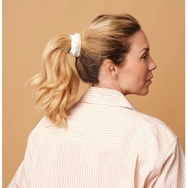 Chouchou en soie blanc 19 mo