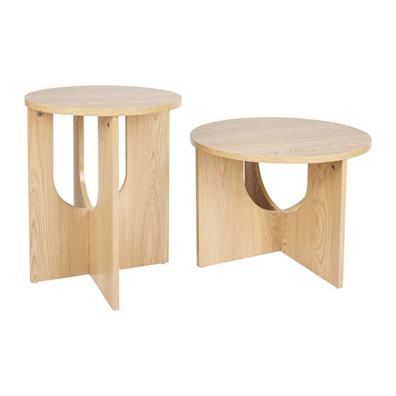 Decoratie - Lot de 2 tables basses gigognes bois oia