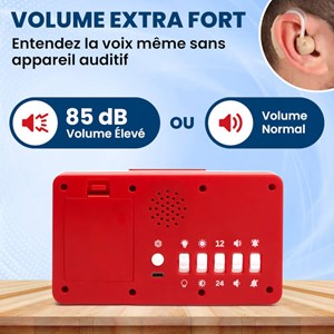 Réveil parlant - formats 12 et 24 heures