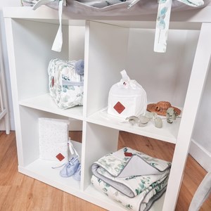 Bavoir bandana coton eucalyptus