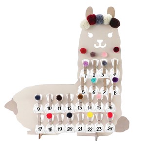Calendrier de l'avent lama en bois à