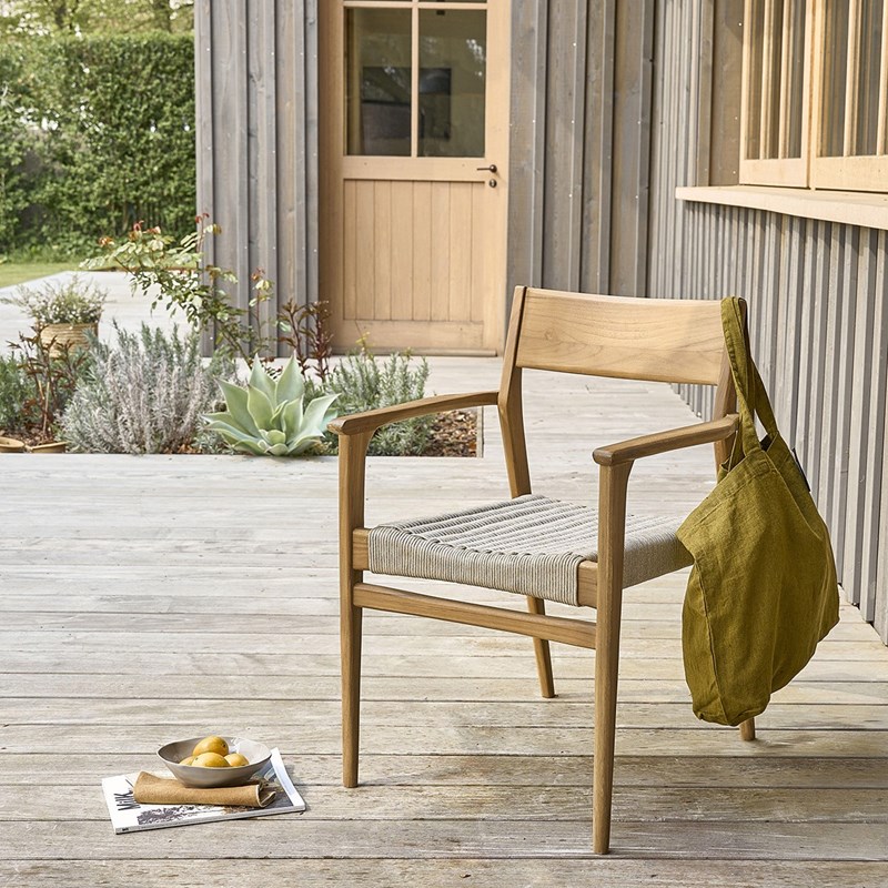 BOIS DESSUS BOIS DESSOUS - Fauteuil en teck massif et cordage