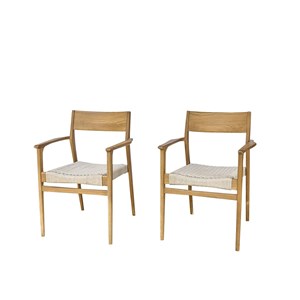 Lot de 2 fauteuils en teck massif