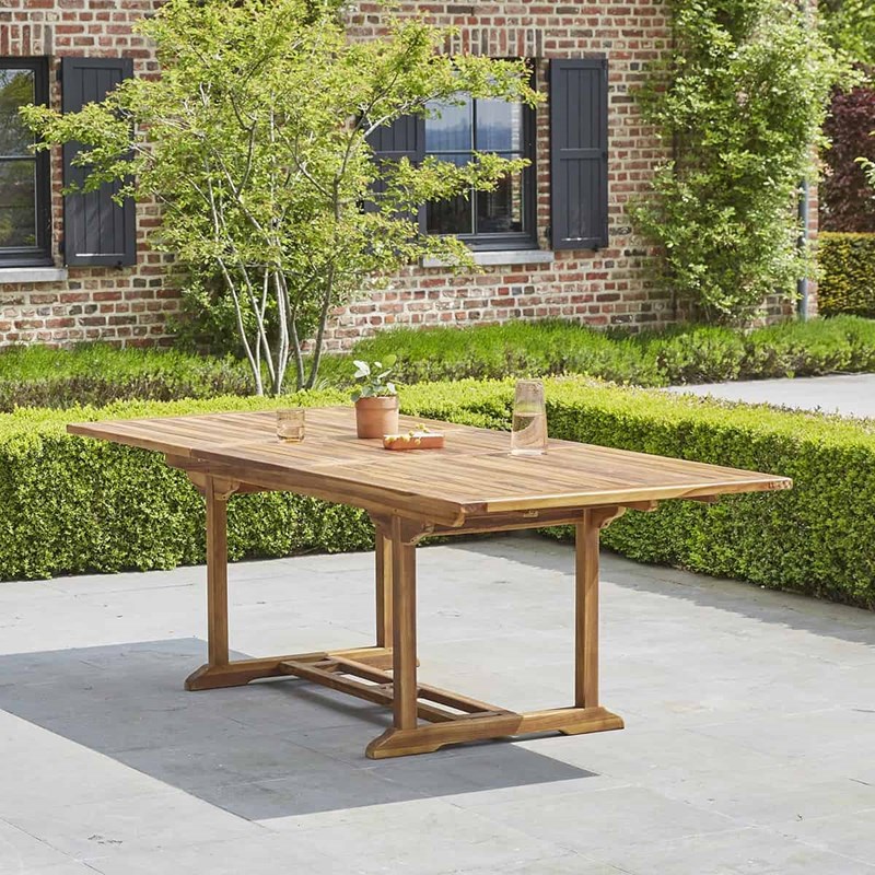 BOIS DESSUS BOIS DESSOUS - Table jardin teck huilé 8&nbsp;10 p