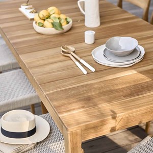 Table de jardin en bois de teck 8 pers.