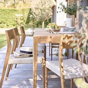 Table de jardin en bois de teck 8 pers.