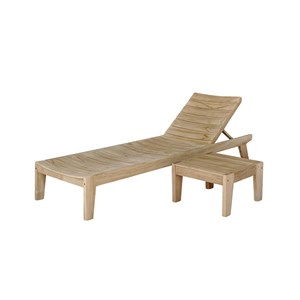 Ensemble bain de soleil et table en teck