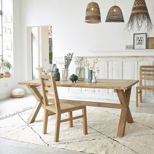 Table en teck recyclé 6 à 8 couverts