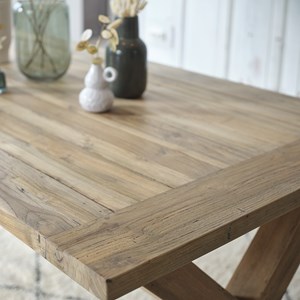 Table en teck recyclé 6 à 8 pers