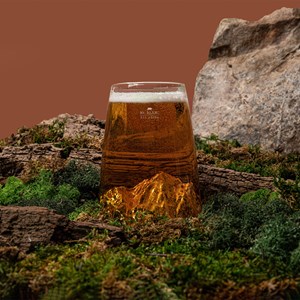 Verre design topographic mont blanc