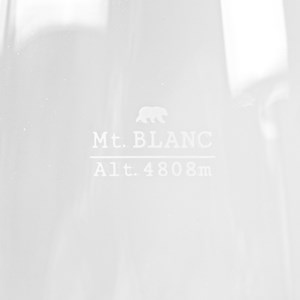 Verre design topographic mont blanc